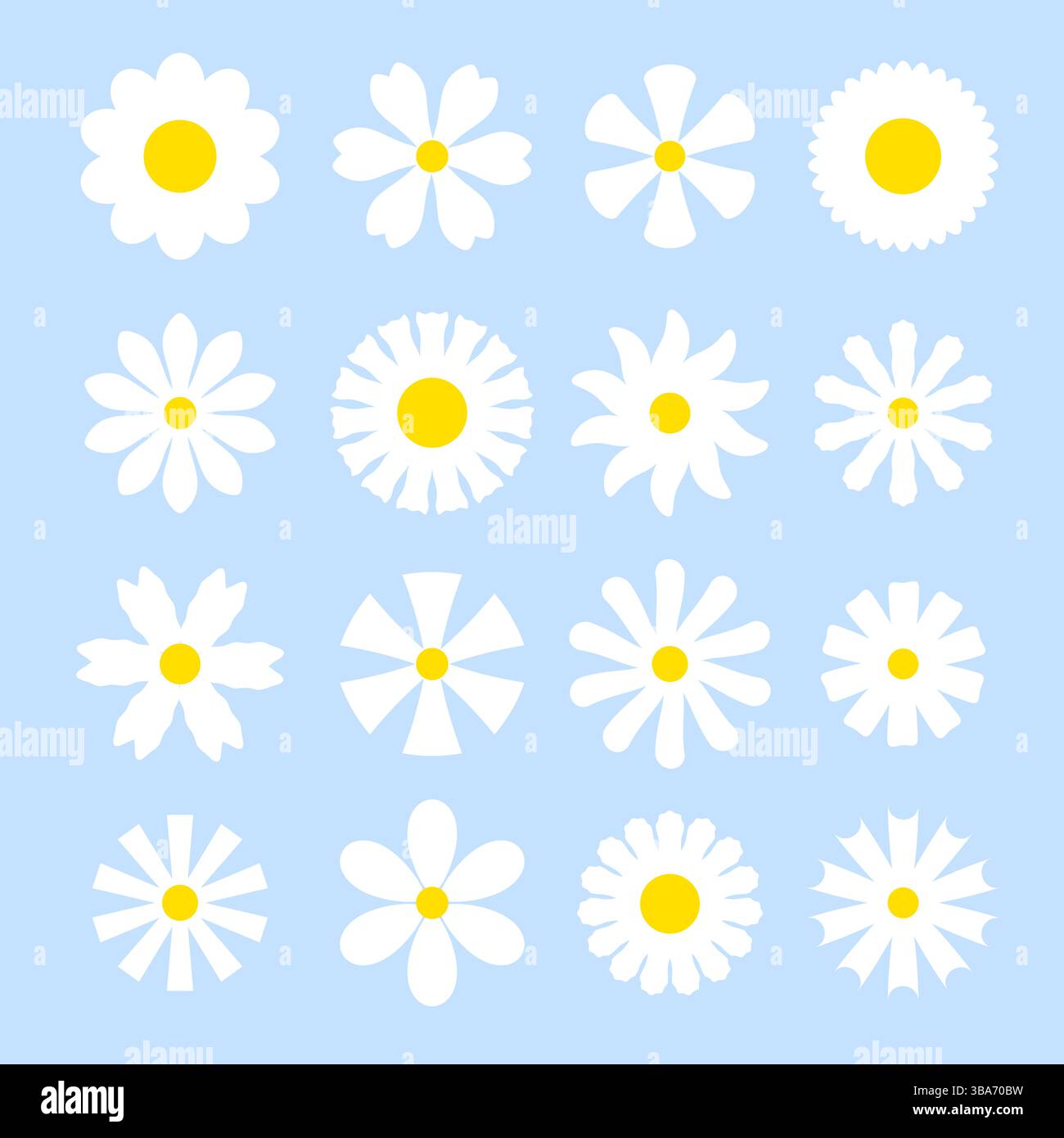 Cute geometric flower icon collection Stock Vector Image & Art - Alamy