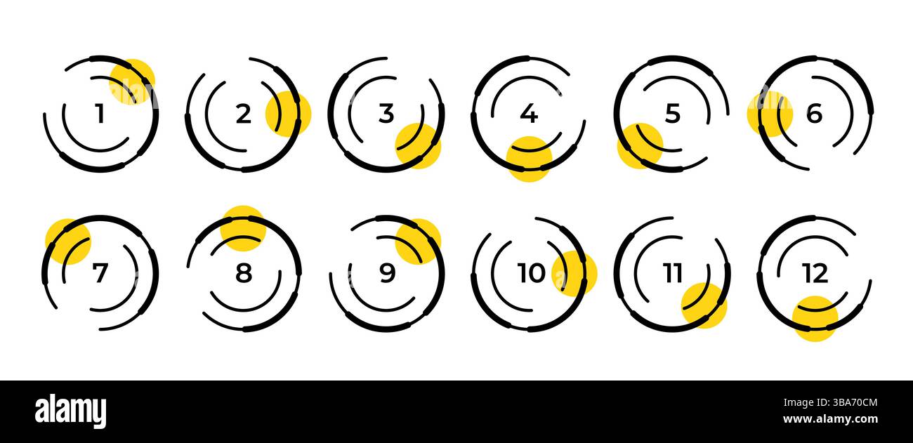 Modern geometric bullet point set Stock Vector