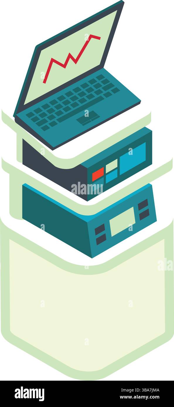 Operator control panel vector computer 3d icon Stock Vector Image & Art ...