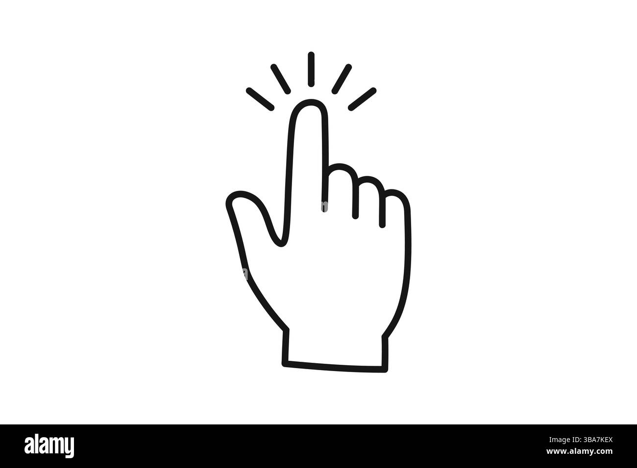 Clicking finger hand cursor vector icon for ui design and user ...