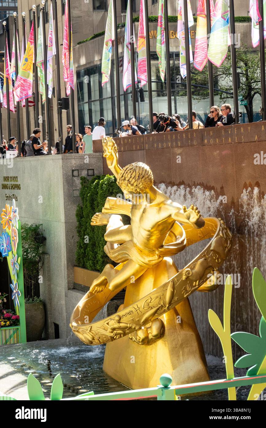 Spring is blooming at Rockefeller Center is a large scale French garden ...