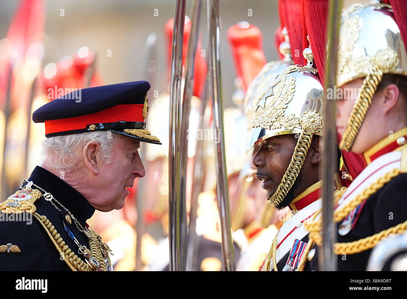 King Charles III, Colonel in Chief, The Household Cavalry attending the ...