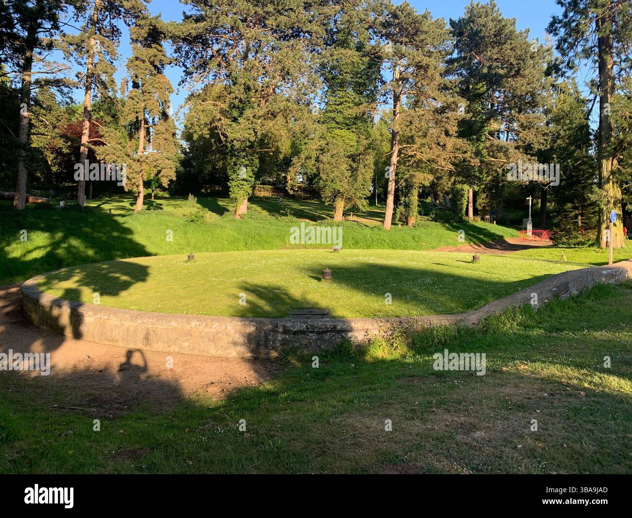 Sywell country park Northampton Northamptonshire England UK British water lake pond reservoir kids play walking walk trees shade shadows paths track - Smartphone Captured Stock Image