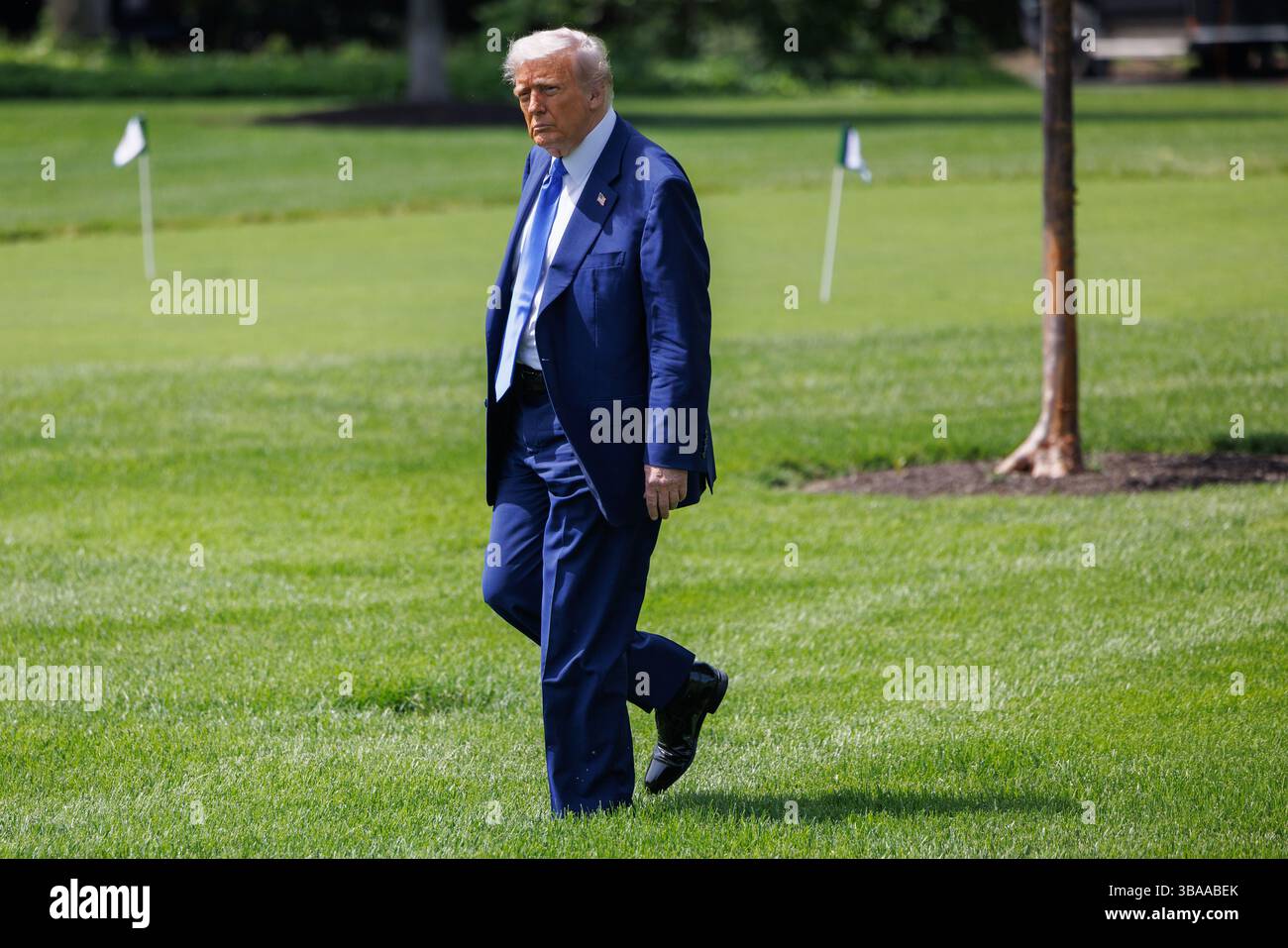 President Donald Trump departs the White House in Washington DC, on ...