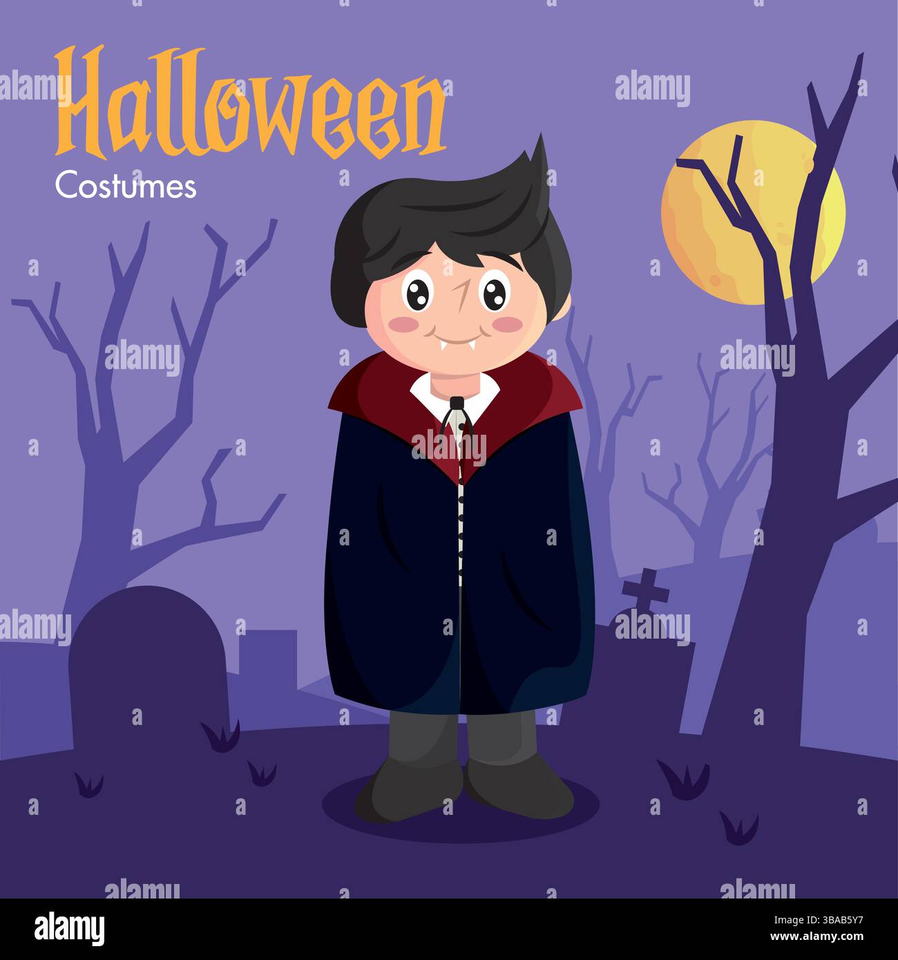 Isolated cute vampire halloween costume character Vector illustration ...