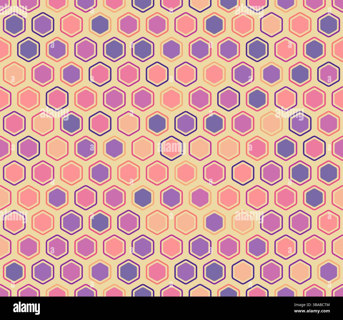 Honeycomb background. Bold rounded hexagons mosaic cells with padding ...