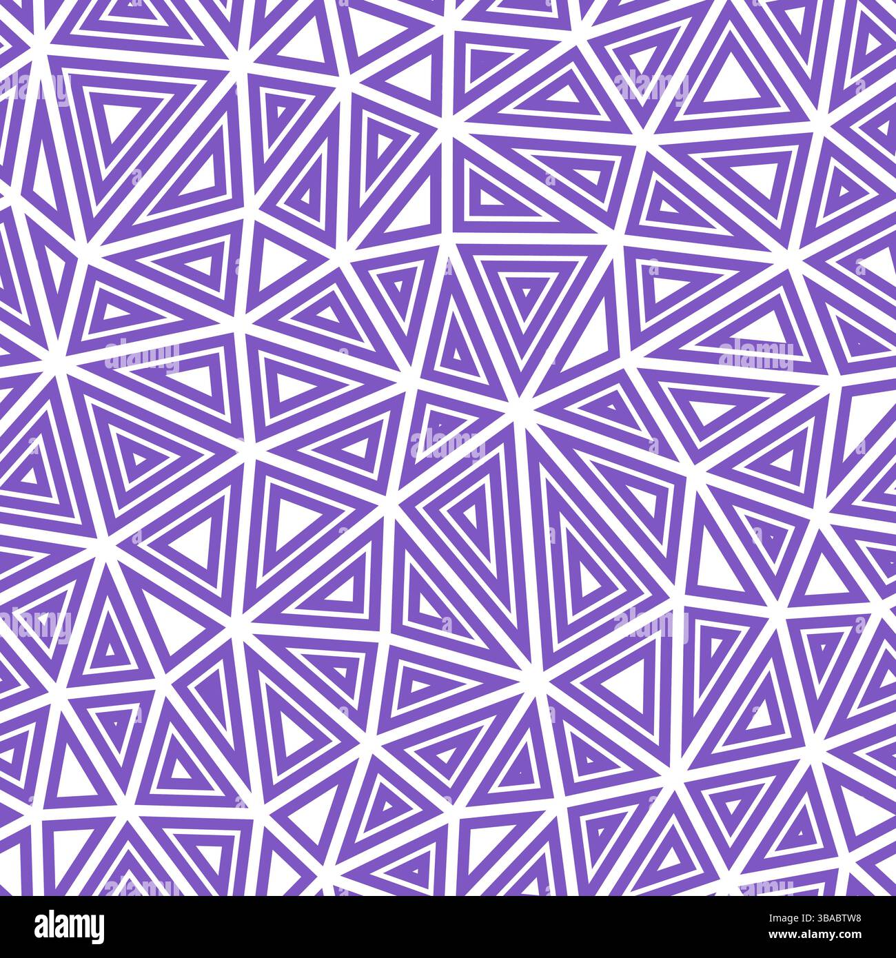 Triangulation geometric shapes background. Multiple repeated inner triangles. Medium triangles size. Solid Color style. Seamless pattern. Stock Vector