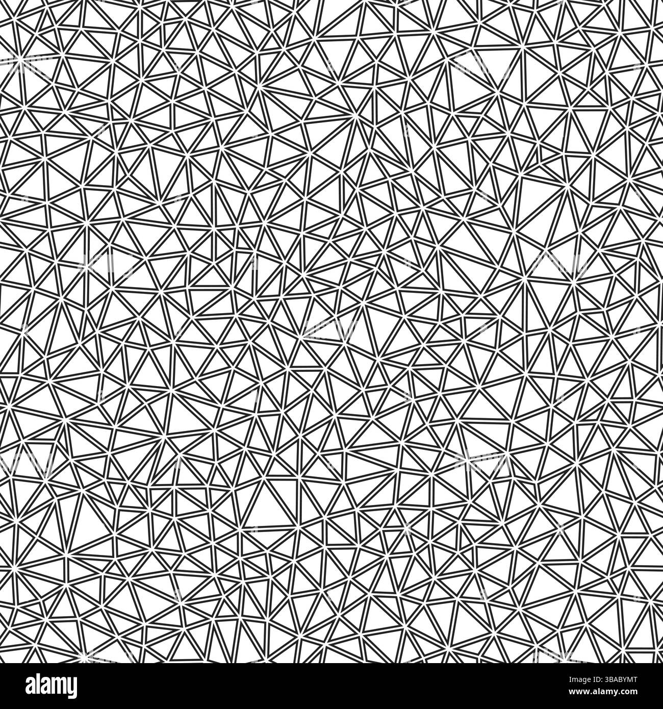 Abstract pattern of triangles. Tiny triangles size. Black and white style. Geometric shapes outlined. Repeatable pattern. Charcoal contrast. Stock Vector