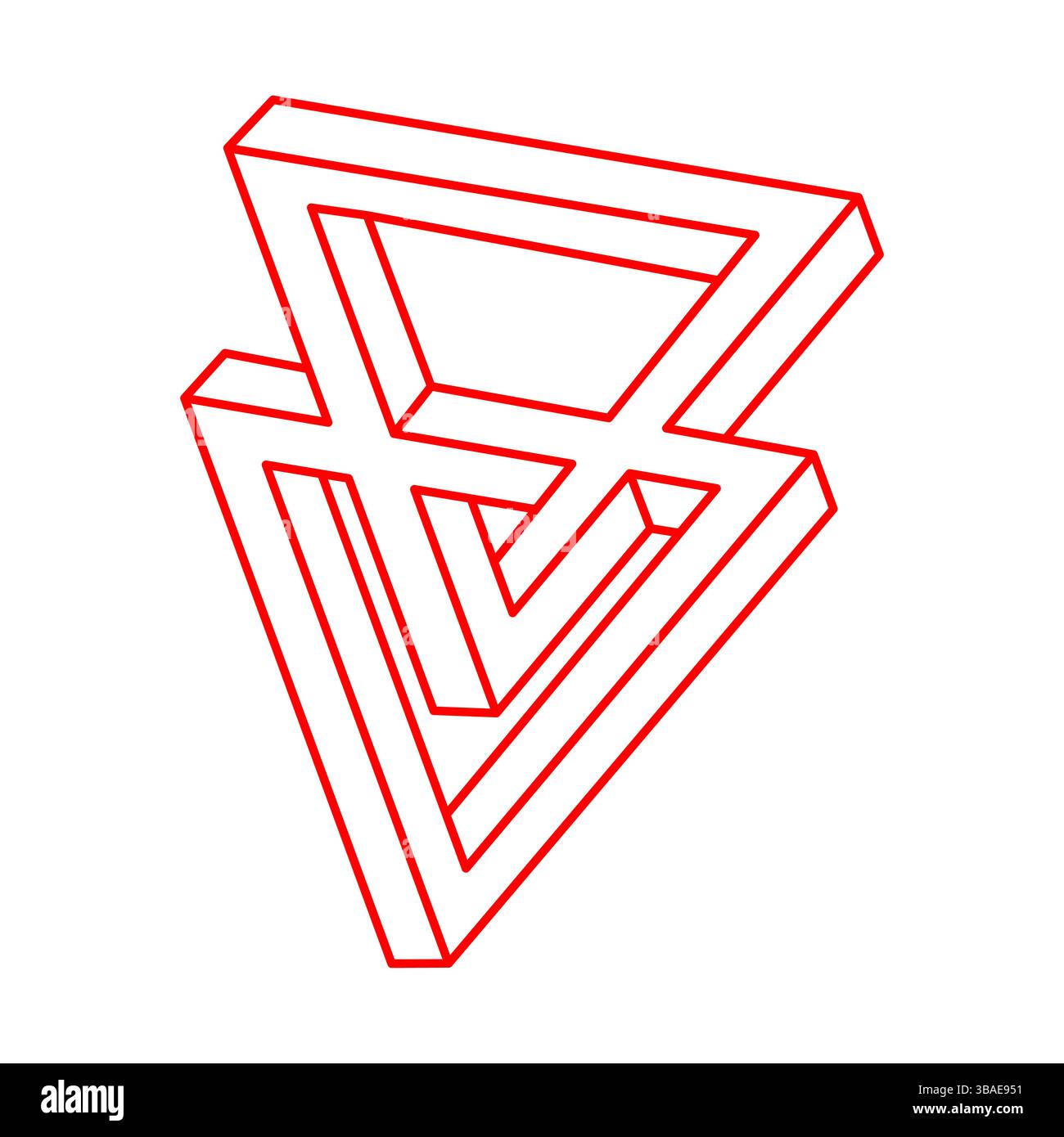 Impossible shapes. Sacred geometry. Optical illusion. Abstract eternal ...