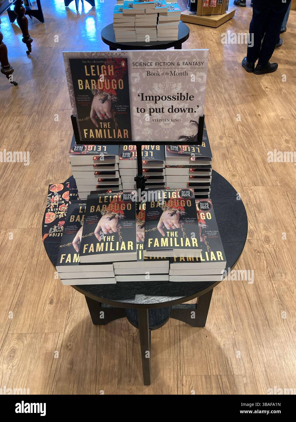 Science Fiction & Fantasy book of the month for sale at the book store: Leigh Bardugo, The Familiar - Smartphone Captured Stock Image