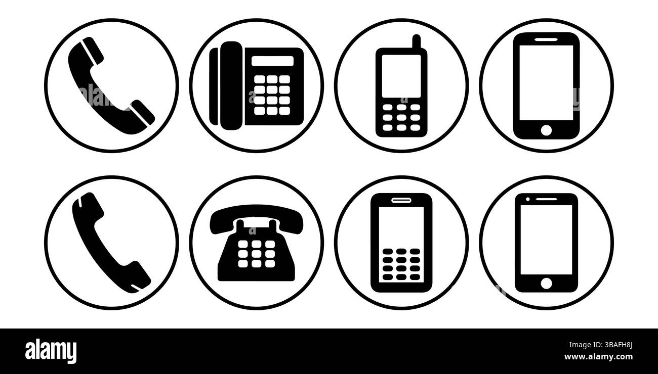 Communication symbols collection Stock Vector Images - Alamy