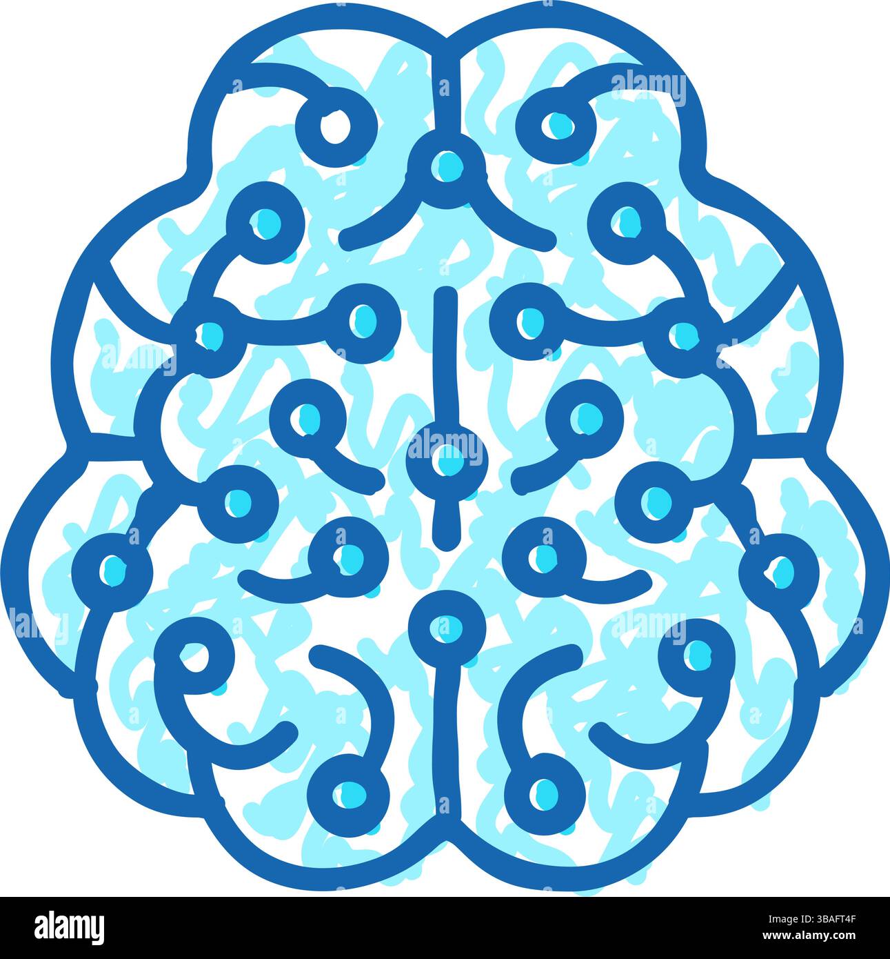 intelligence brain icon doodle illustration Stock Vector Image & Art ...