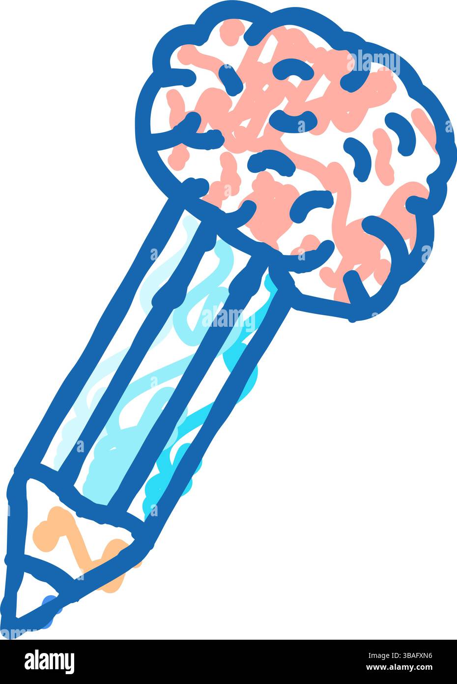 idea brain human icon doodle illustration Stock Vector Image & Art - Alamy