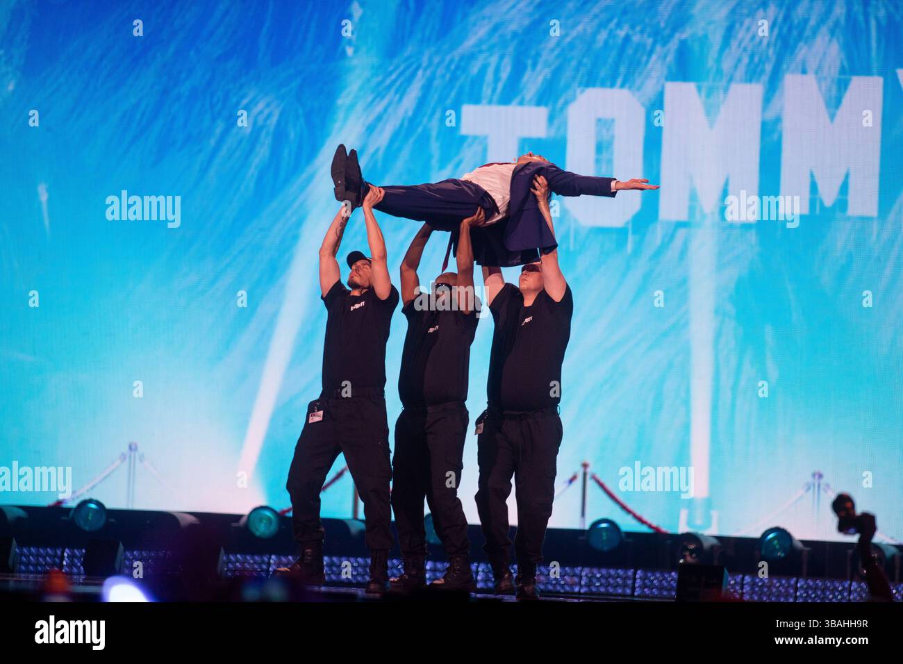 Tommy Cash of Estonia during the Eurovision Song Contest 2025, second ...