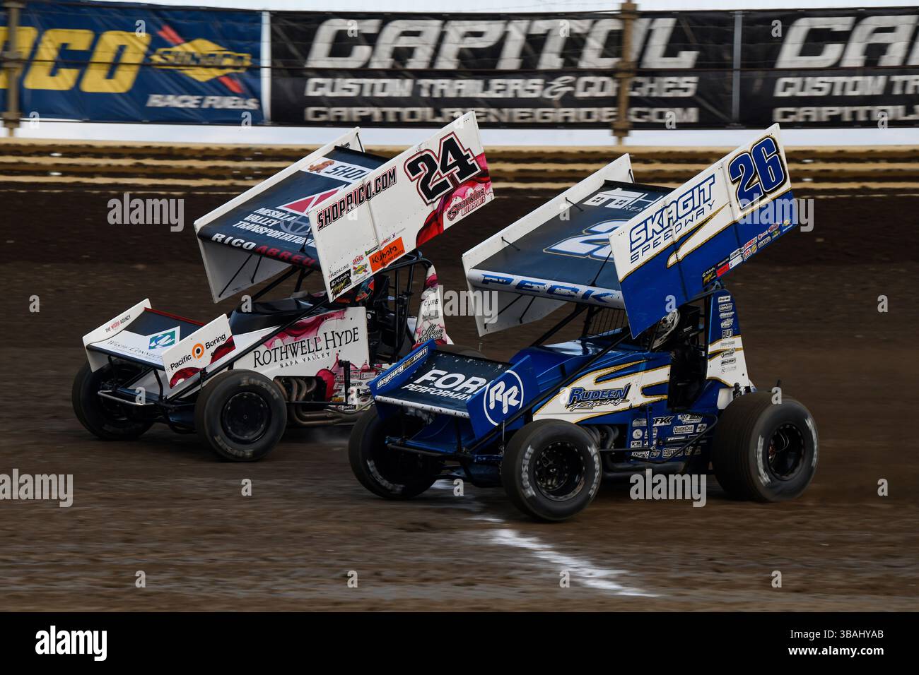 KOKOMO, IN - MAY 12: Justin Peck (26) Rudeen Racing and Rico Abreu (24 ...