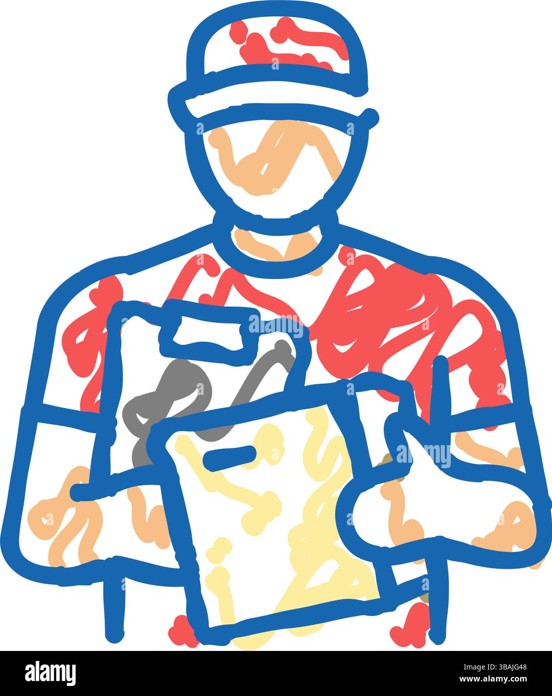 service courier icon doodle illustration Stock Vector Image & Art - Alamy
