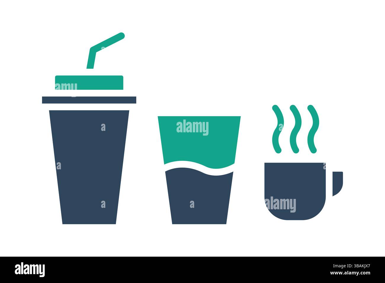 Beverage icon. solid icon style. icon related to drink. catering elements vector illustration Stock Vector