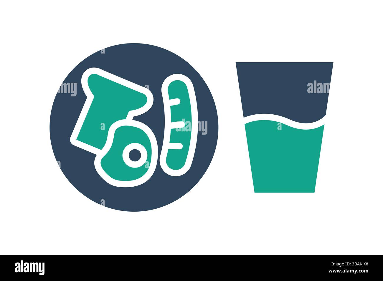 Brunch icon. solid icon style. icon related to eat. catering elements vector illustration Stock Vector