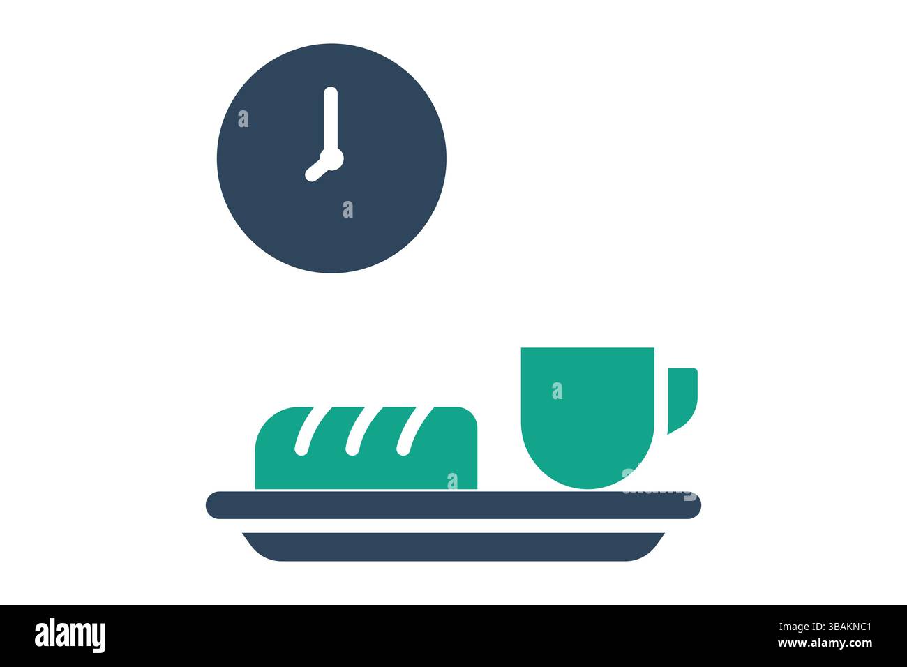 Breakfast icon. solid icon style. icon related to eat. catering elements vector illustration Stock Vector