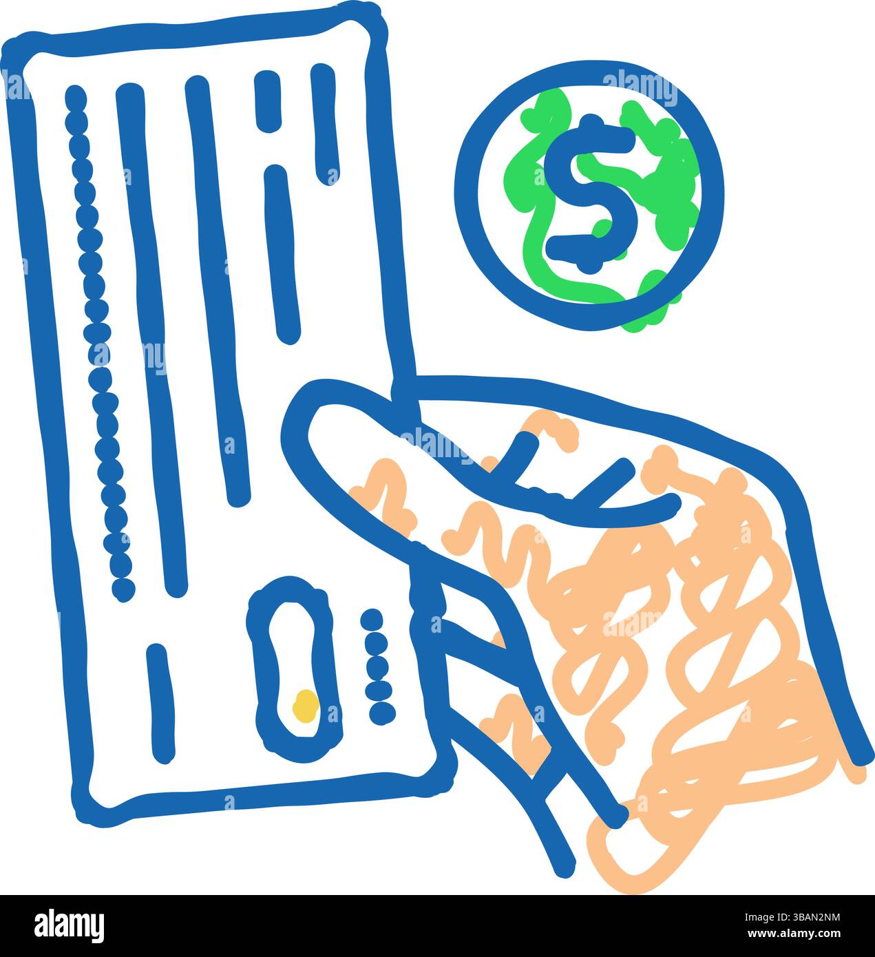 check payment icon doodle illustration Stock Vector Image & Art - Alamy