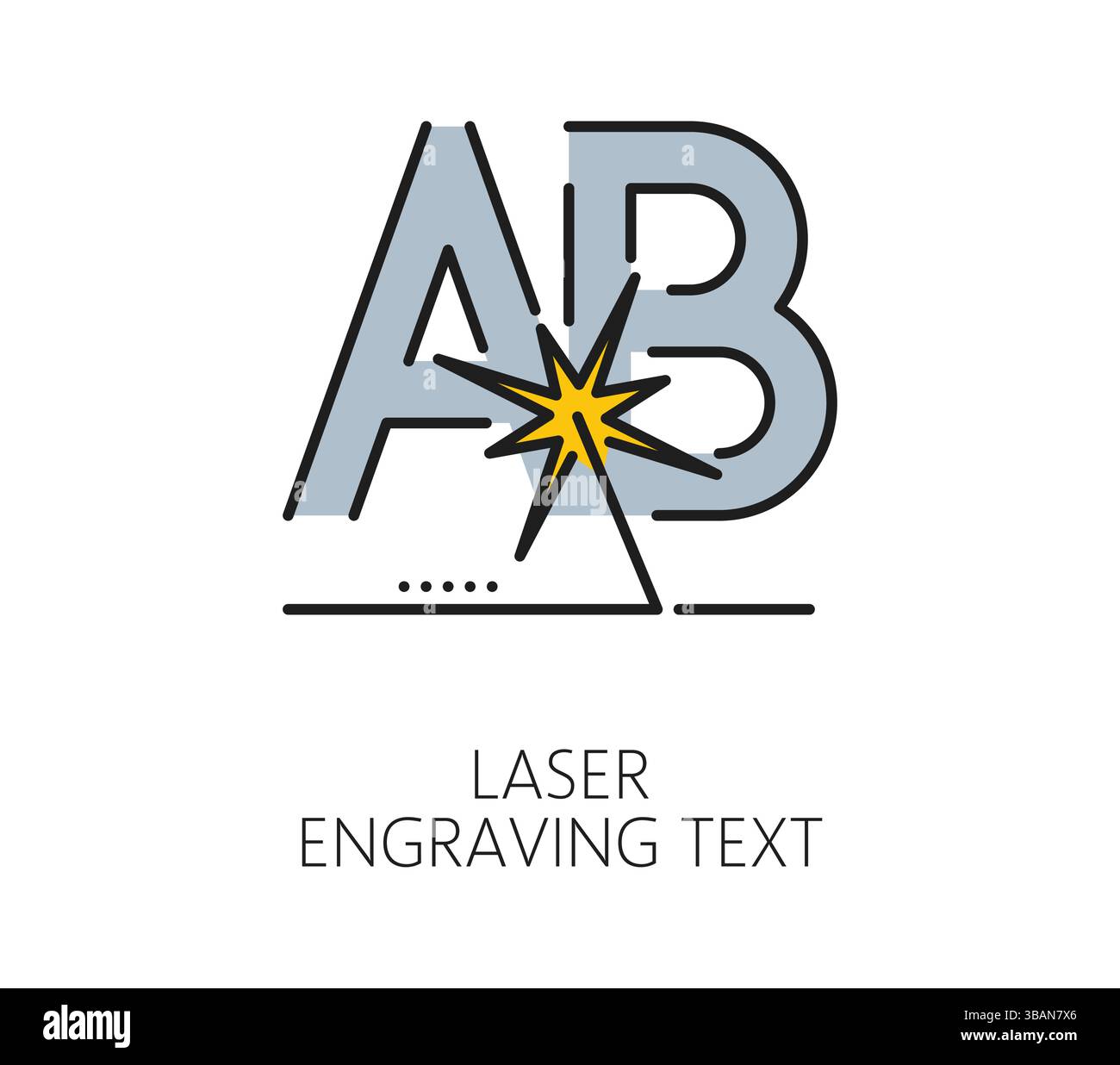 Laser engraving line icon hi-res stock photography and images - Alamy