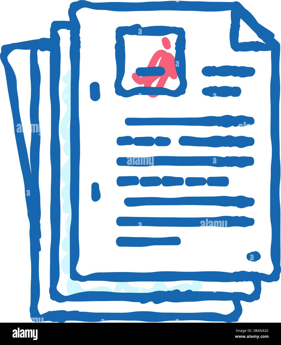 sheet document paper icon doodle illustration Stock Vector Image & Art ...
