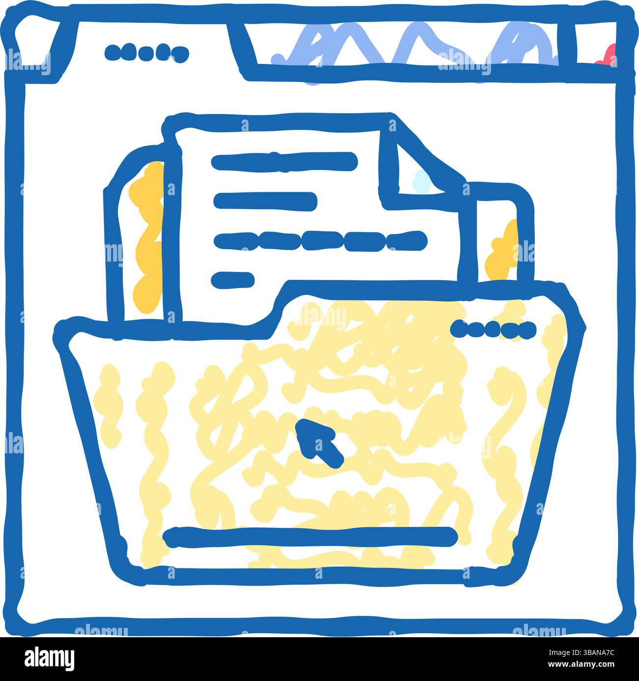 web document file icon doodle illustration Stock Vector Image & Art - Alamy
