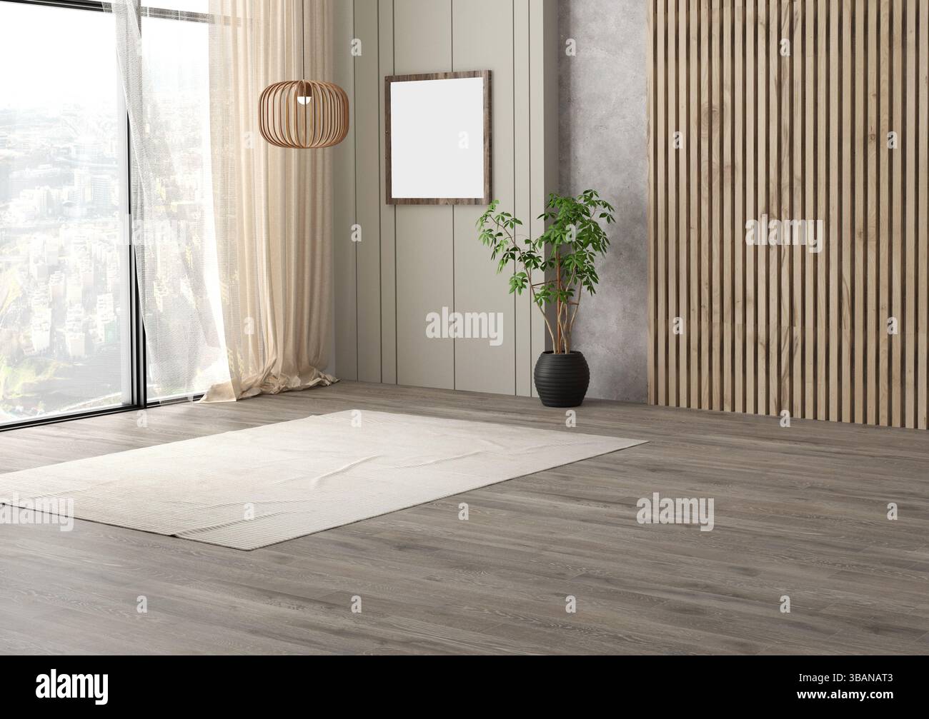 Empty interior room 3d Render. Modern interior design .interior mockup ...