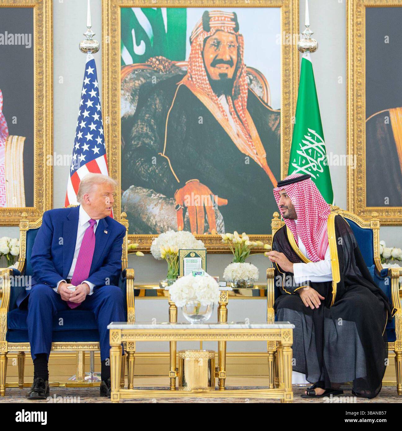 Saudi Crown Prince Mohammed bin Salman receive U.S. President Donald ...