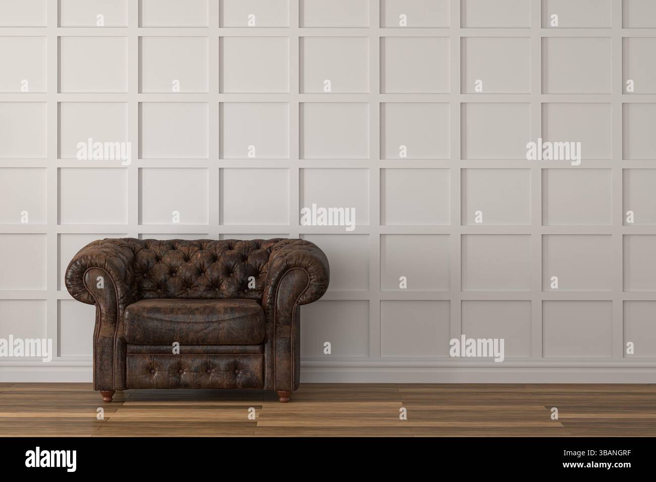 3d render armchair in modern interior Stock Photo - Alamy