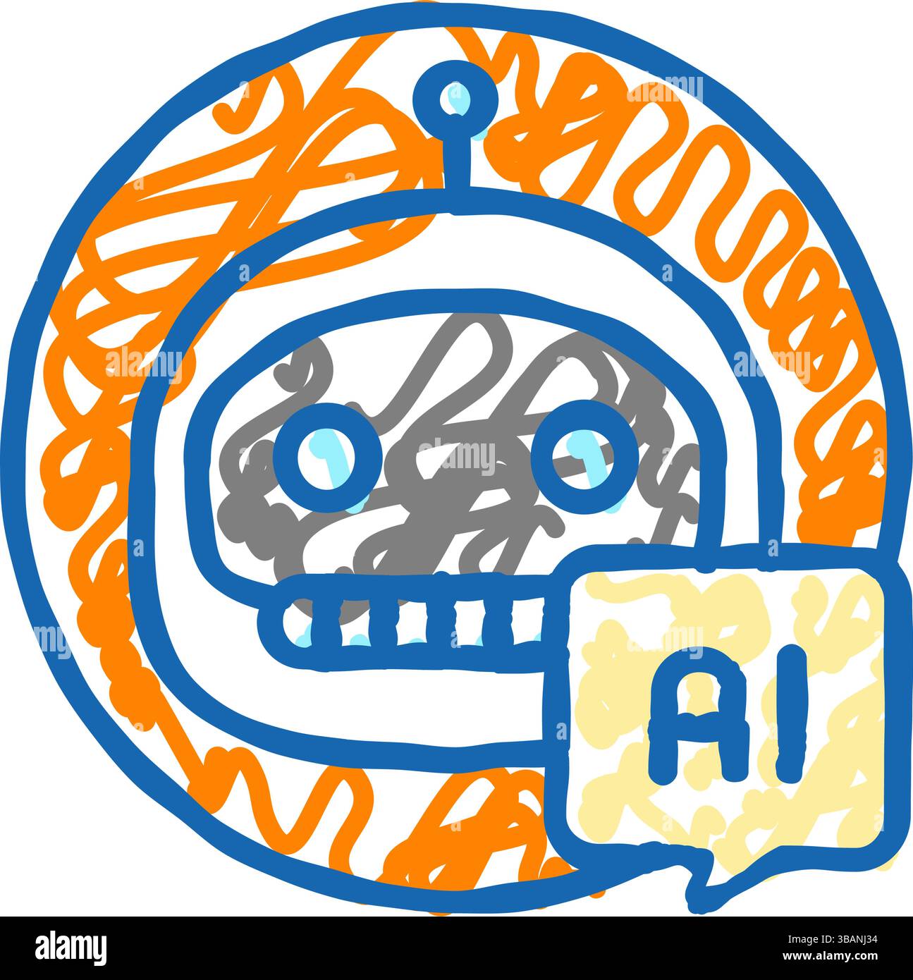 ai chat bot icon doodle illustration Stock Vector Image & Art - Alamy