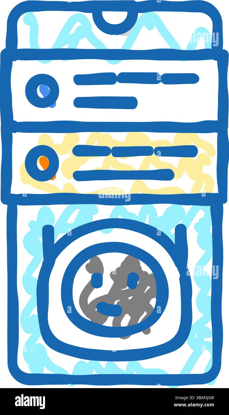 mobile chat bot icon doodle illustration Stock Vector Image & Art - Alamy