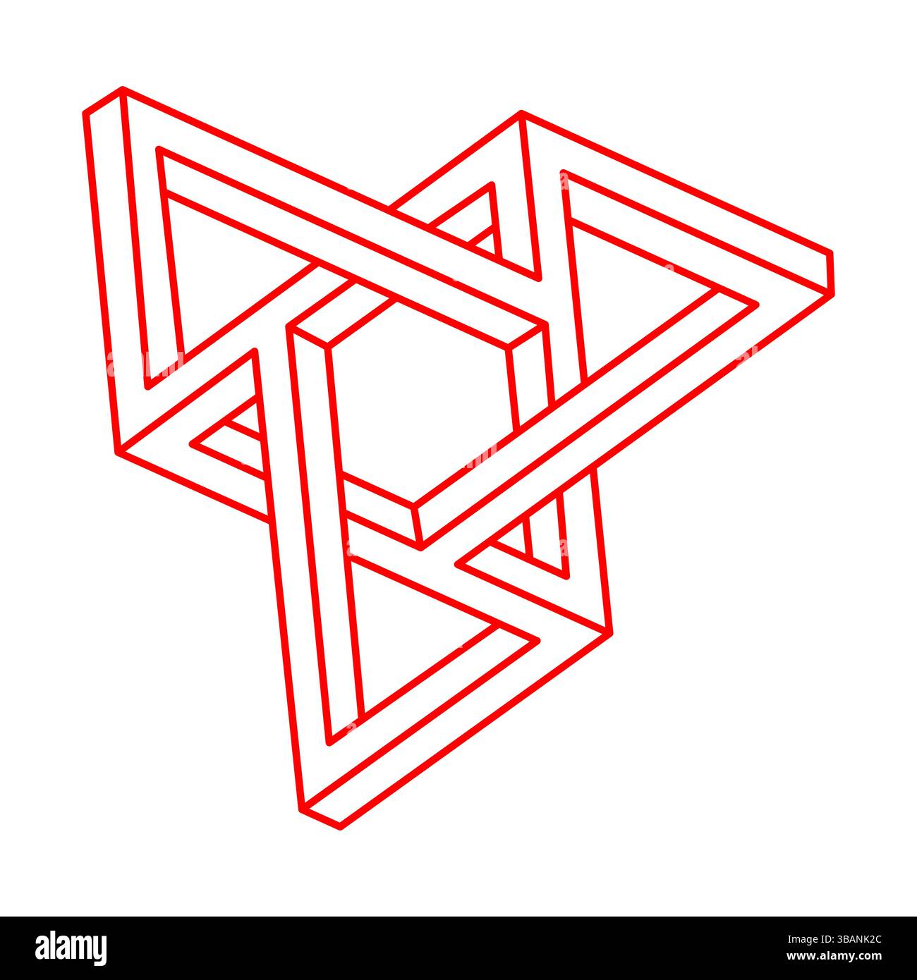 Impossible optical illusion shapes. Logo. Optical art objects ...