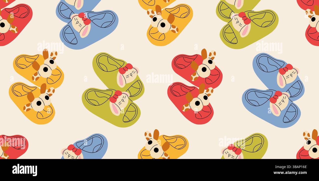 Seamless pattern with summer women's shoes Stock Vector