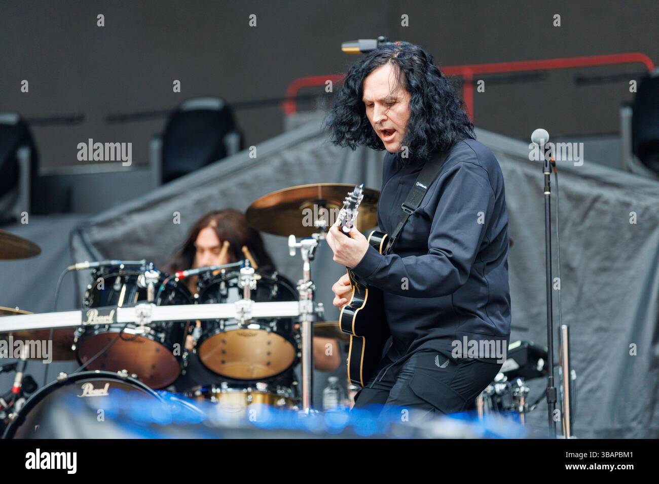 Landover, USA. 12th May, 2025. Ben Phillips of The Pretty Reckless ...