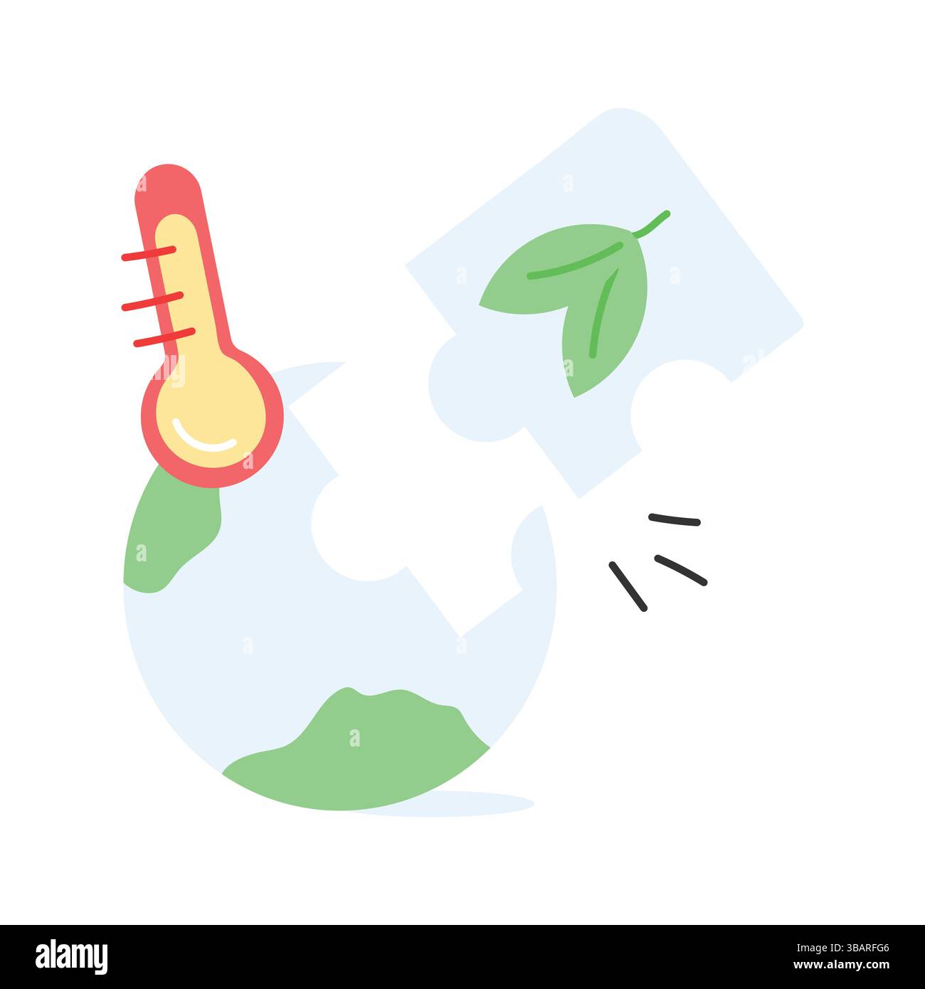 Illustration of Earth with a rising temperature icon Stock Vector Image ...
