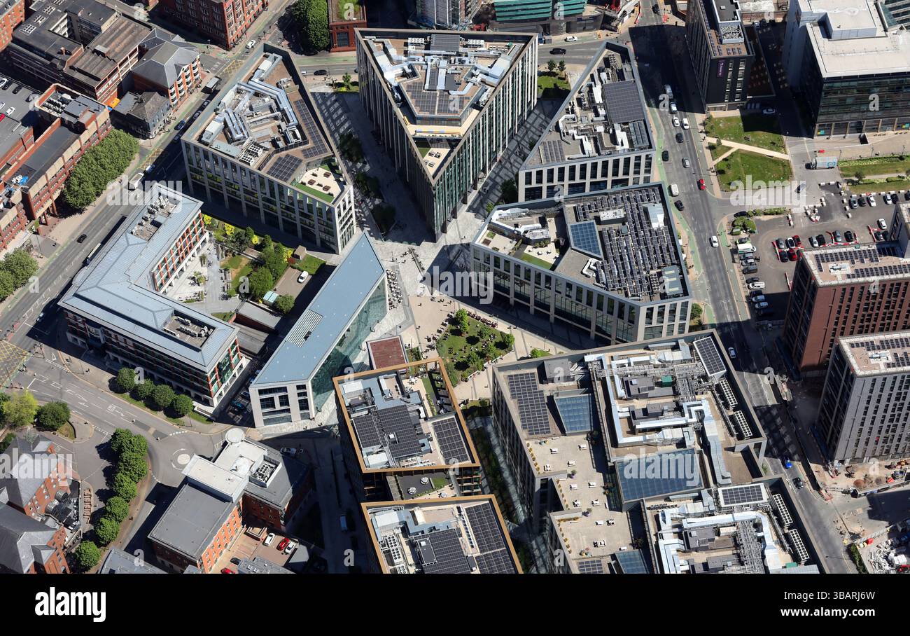 Aerial View Of Wellington Place In Leeds City Centre Stock Photo Alamy