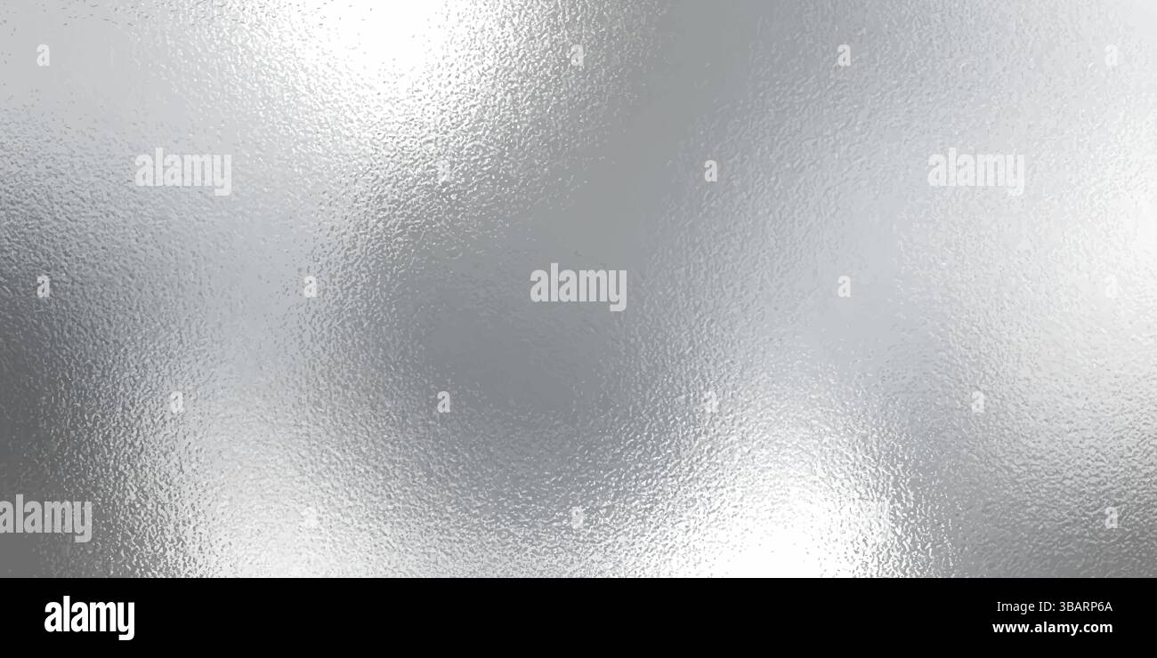 Silver foil texture background with light reflection. Vector realistic ...