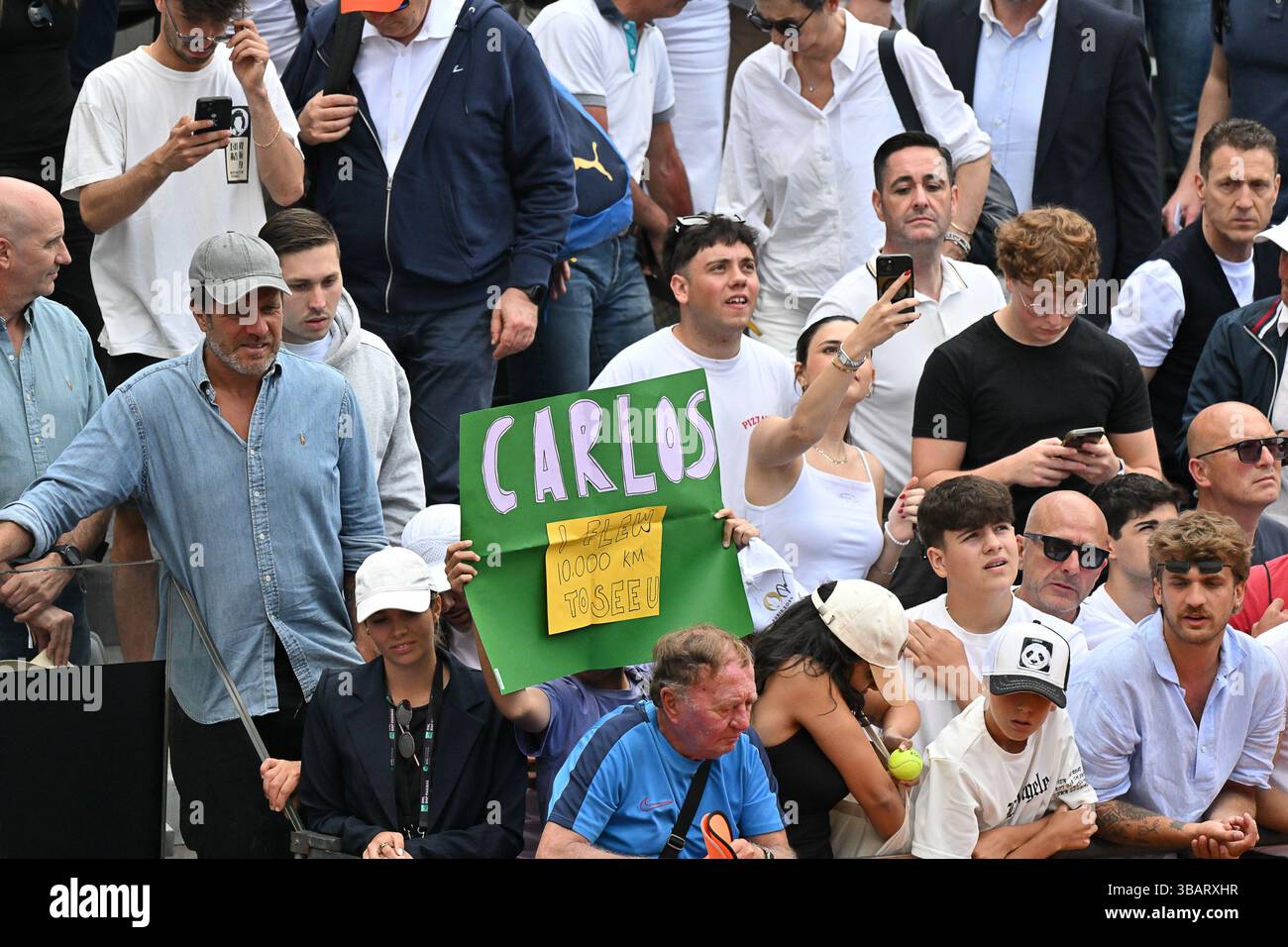 Tennis Fans Rome Foro Italico, Rome, Italy - Carlos Alcaraz fan's during ATP 1000 Tennis ...