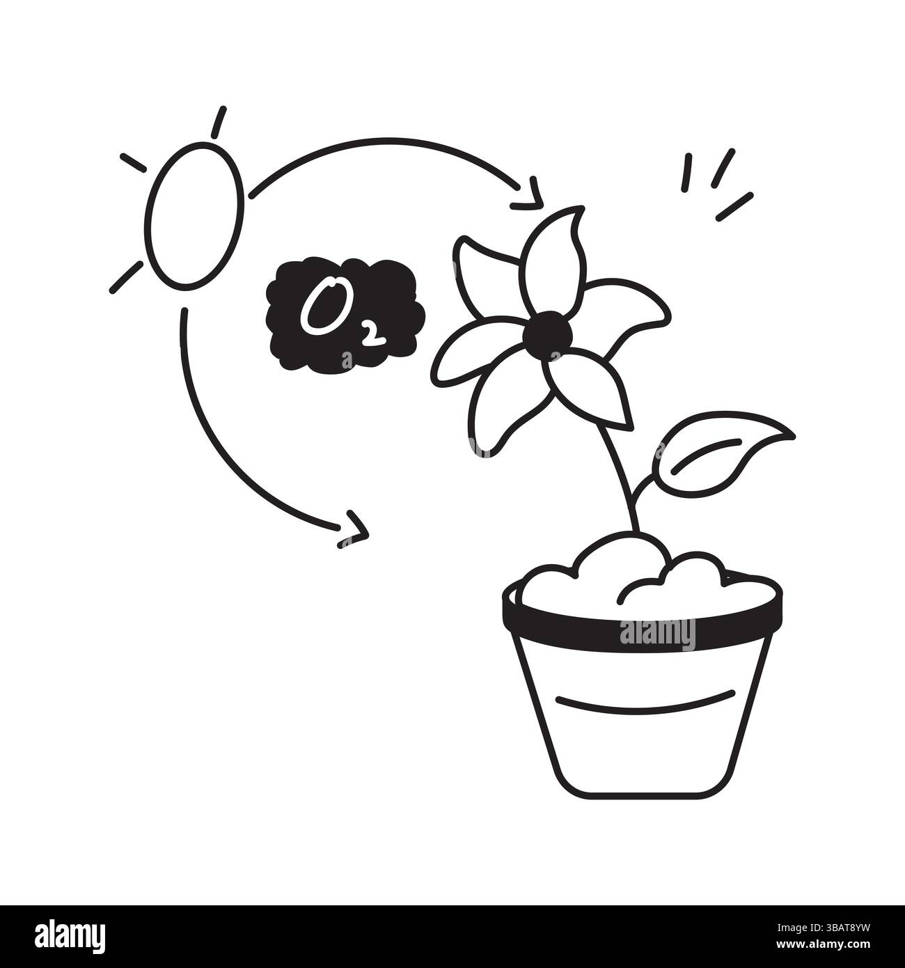 Co2 cycle oxygen cycle Stock Vector Images - Alamy