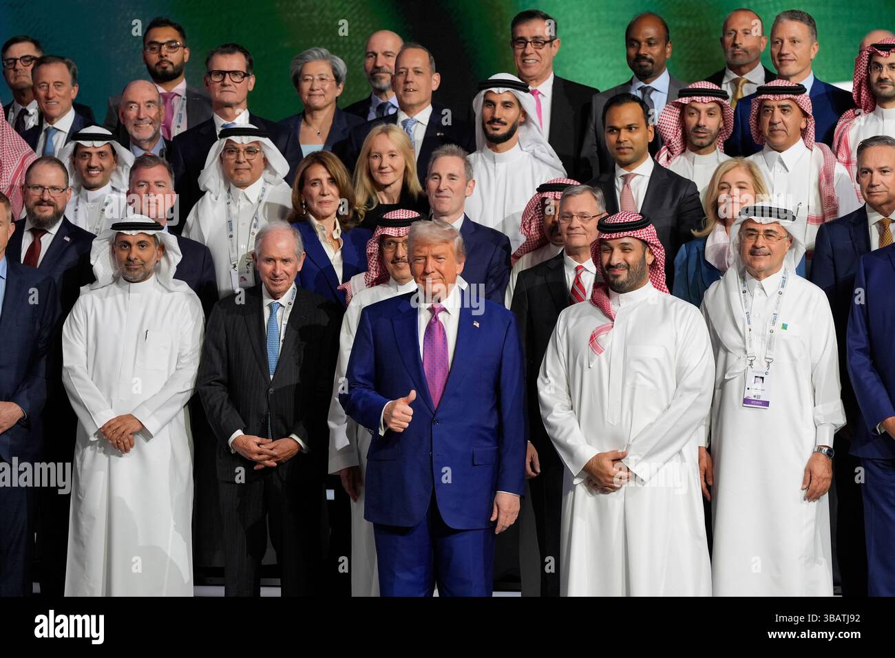 President Donald Trump and Saudi Crown Prince Mohammed bin Salman pose ...
