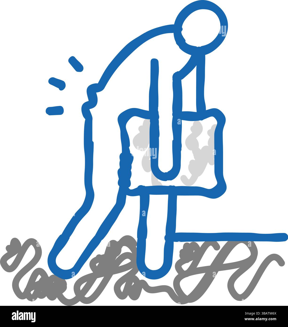 back hurts man sprain icon doodle illustration Stock Vector Image & Art ...