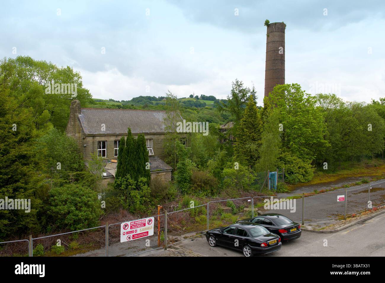 The abandoned paper mill next to Ramsbottom Railway Station at Bridge ...