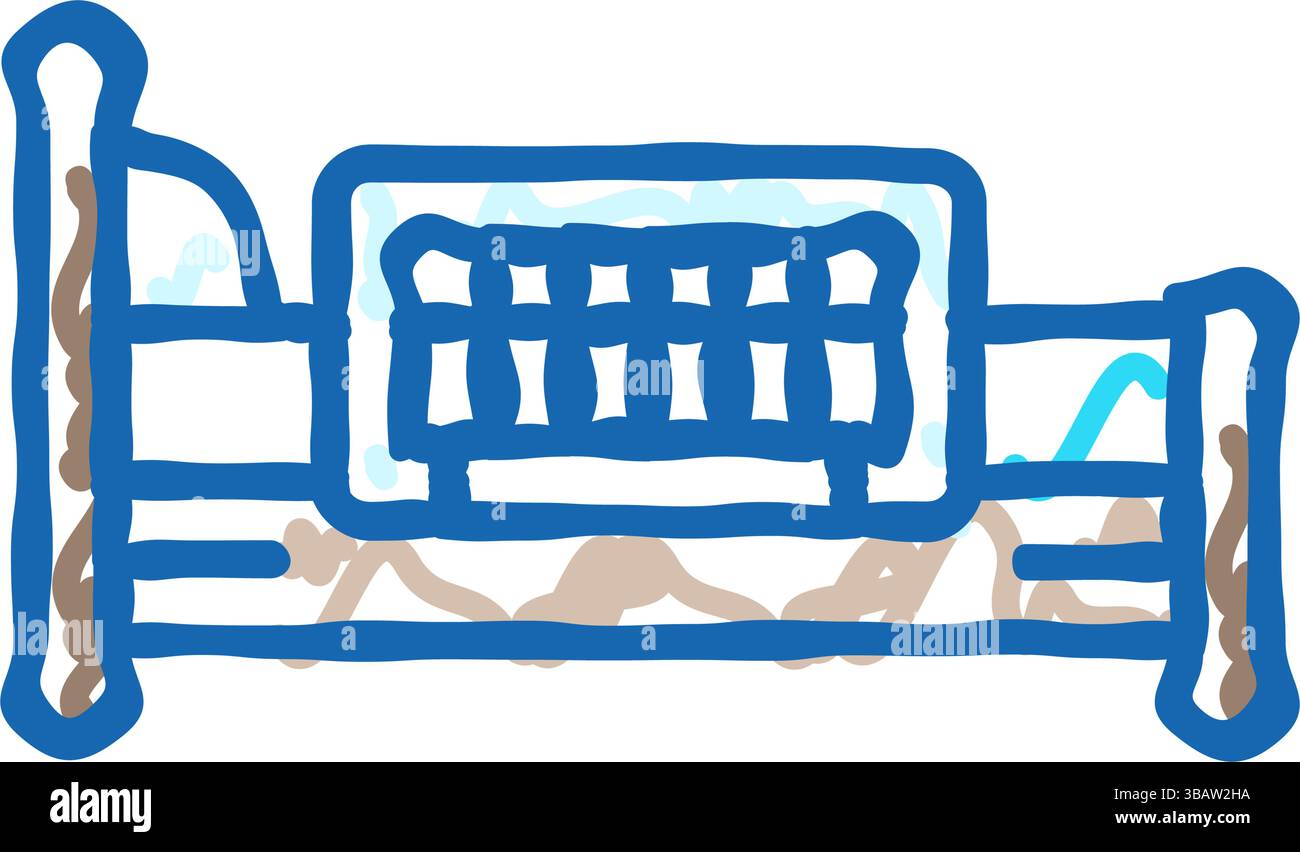 bed rail kid bedroom icon doodle illustration Stock Vector Image & Art ...