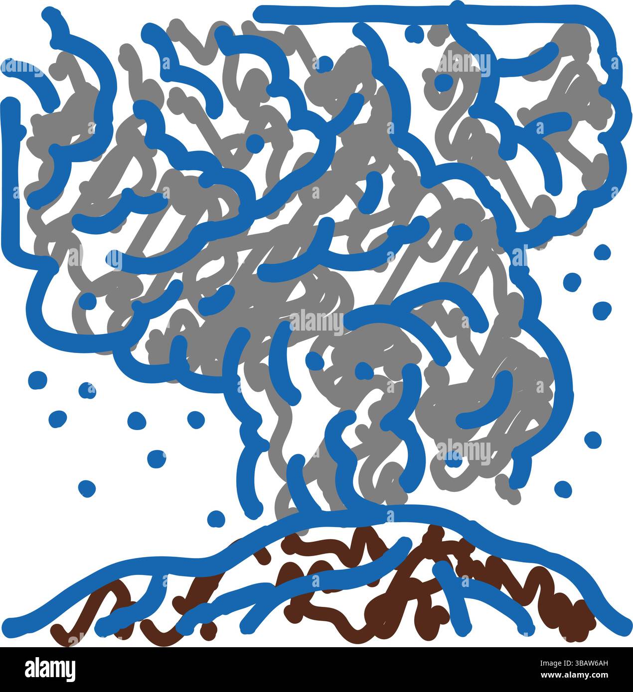 Volcano eruption hand drawn clipart hi-res stock photography and images ...