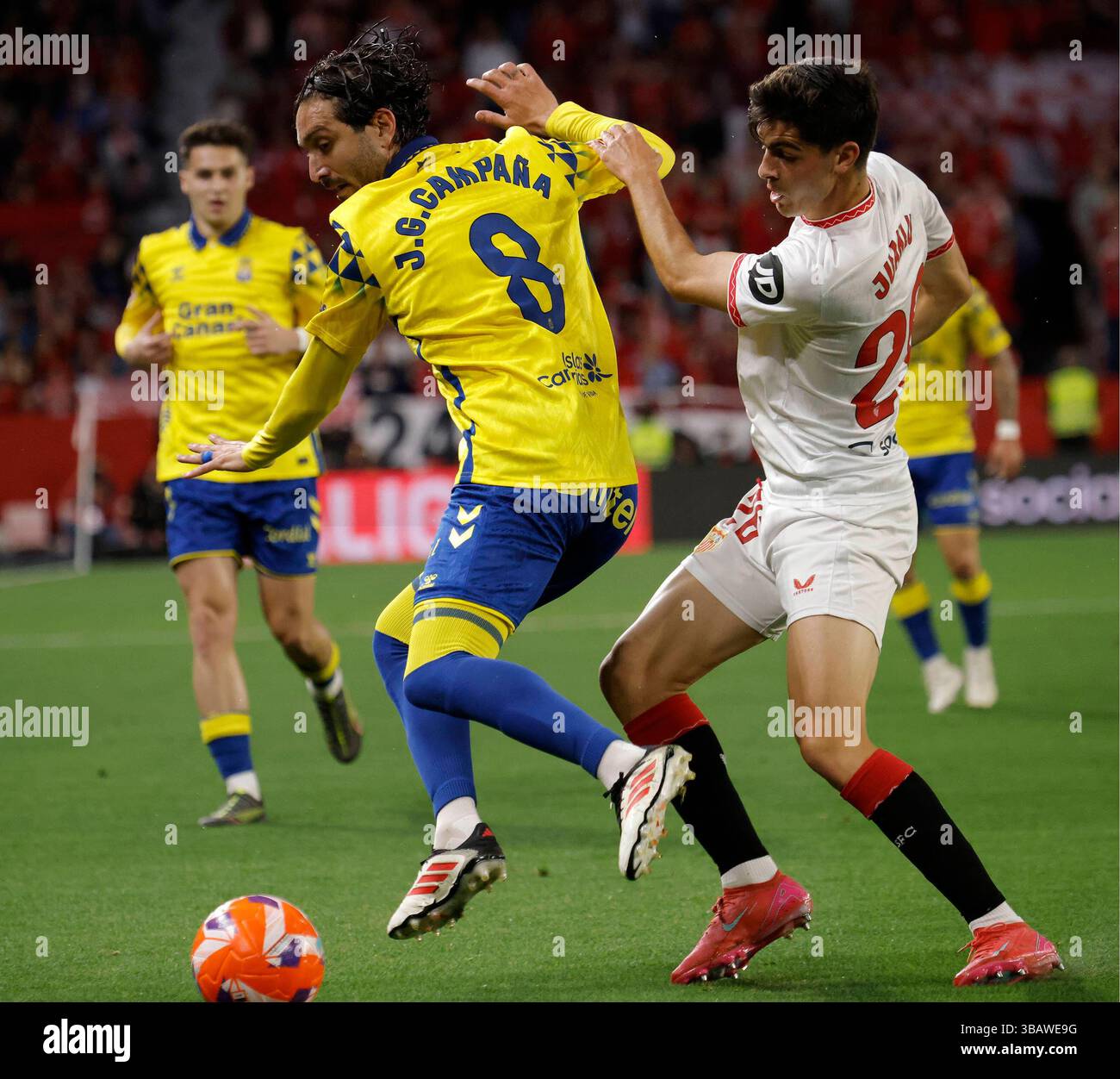 Spanish La Liga EA Sports soccer match Sevilla vs Las Palmas at Ramon ...