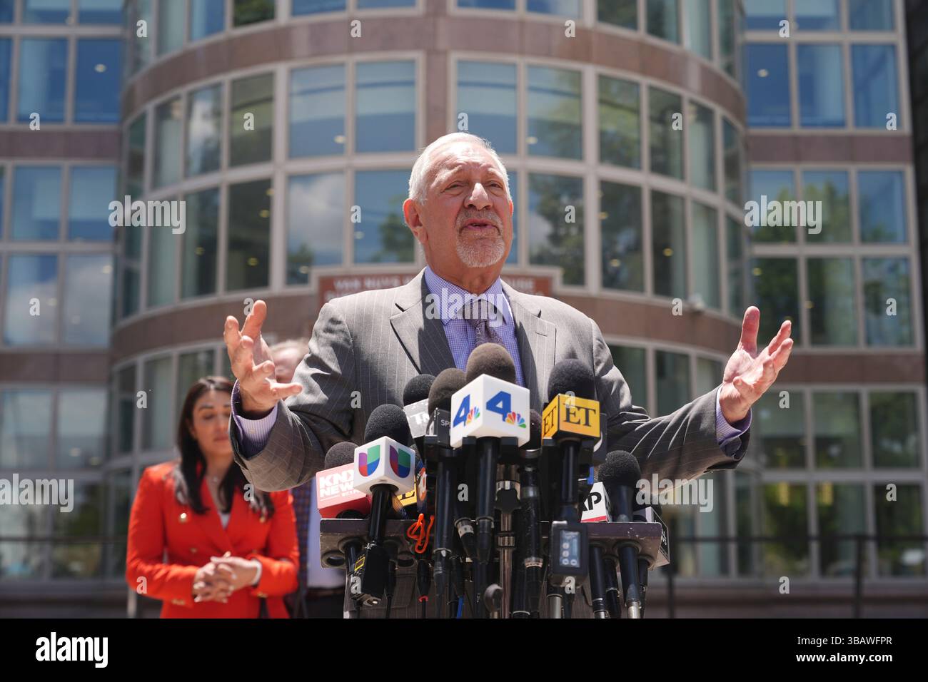 Attorney Mark Geragos, who represents Erik and Lyle Menendez, speaks to