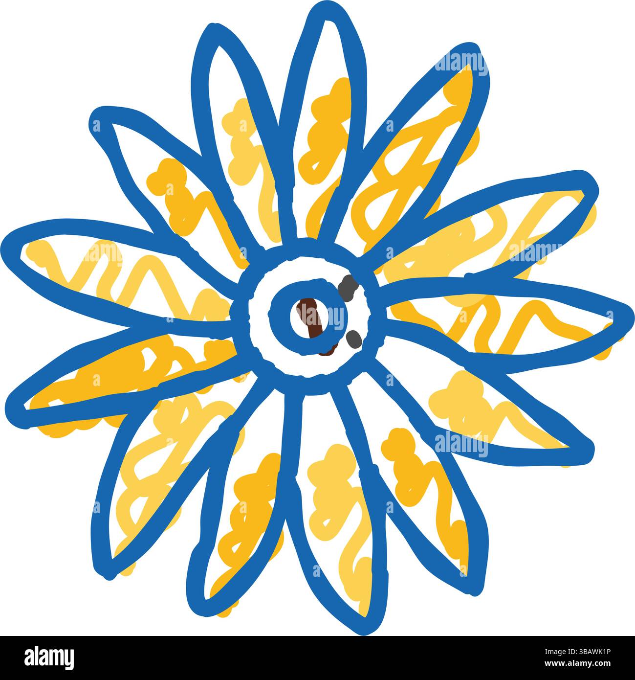 black eyed susan flower spring icon doodle illustration Stock Vector ...