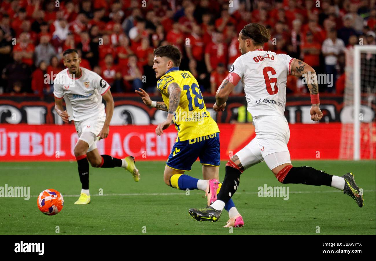 Spanish La Liga EA Sports soccer match Sevilla vs Las Palmas at Ramon ...