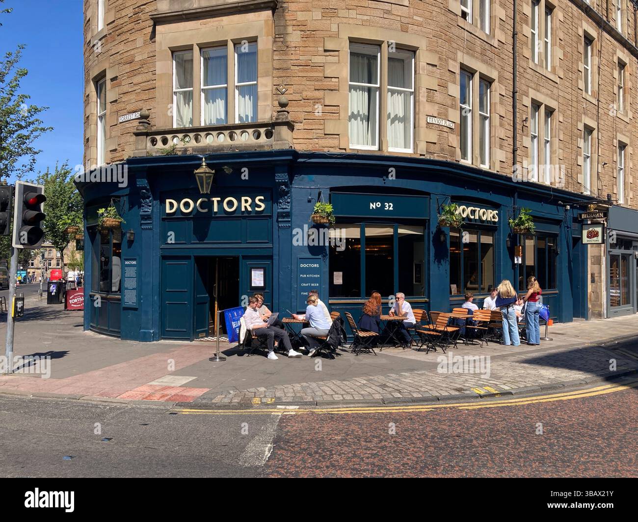 Doctors pub, Forrest Road, Edinburgh Scotland - Smartphone Captured Stock Image
